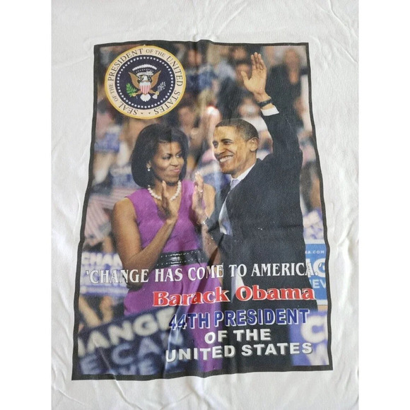 2009 Barack Obama Presidential Inauguration White T Shirt Mens Size 2X - Picture 4 of 4